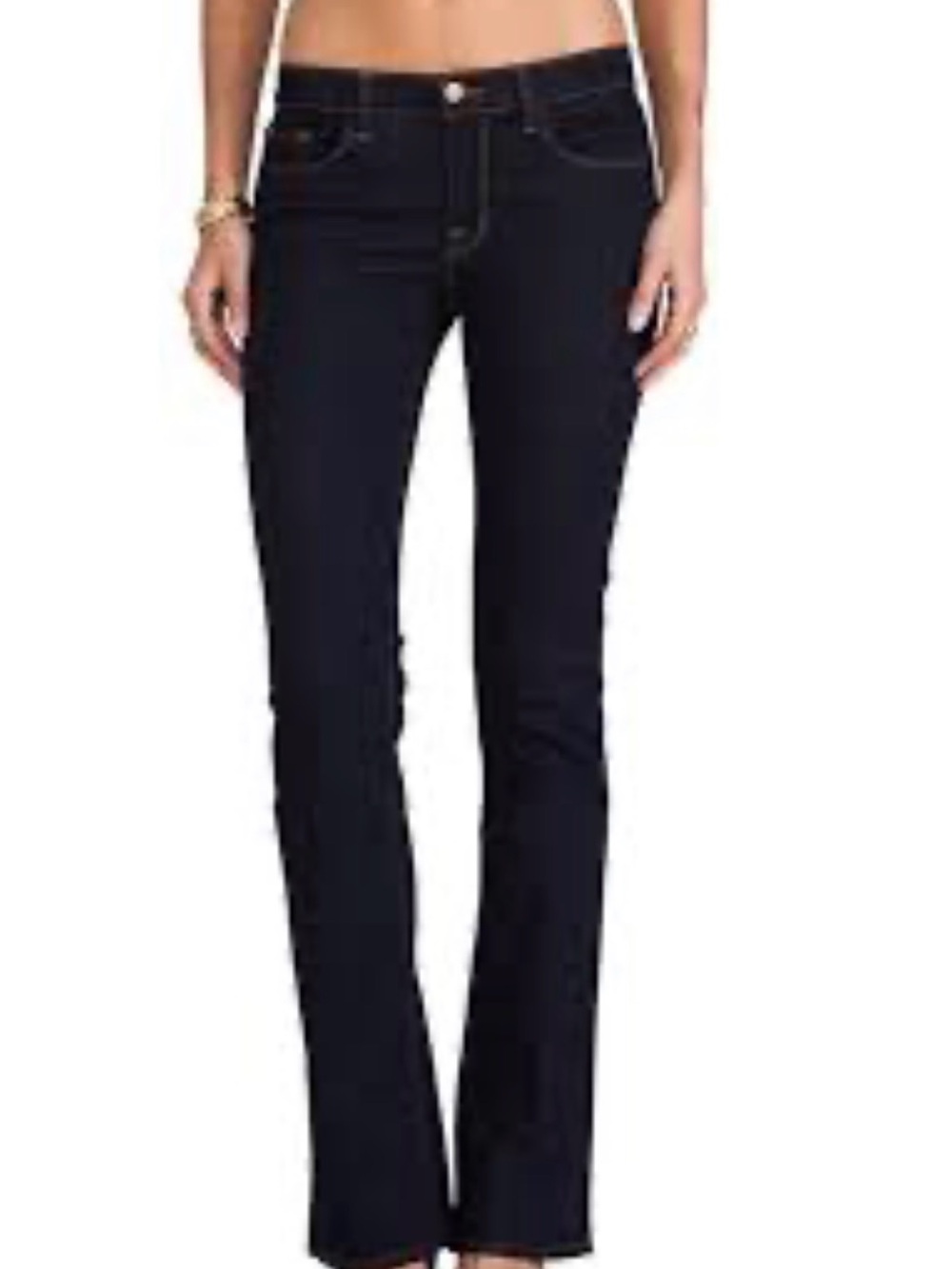 J Brand Dark Blue Starless Slim Flare Bootleg Jeans -Tall